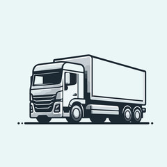 white background truck vector image