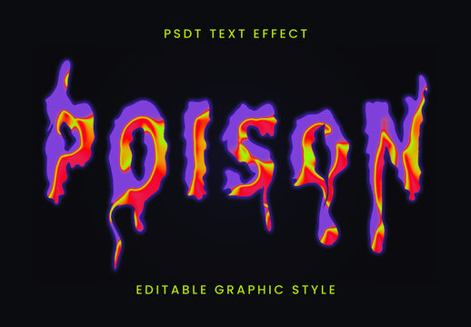 Purple And Red Toxic Melt Text Effect Poison Dripping Font