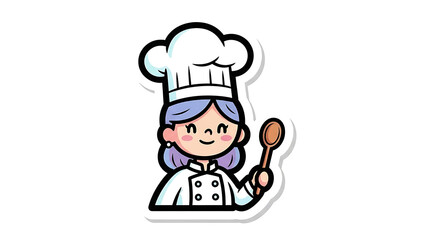 Obraz premium Cheerful chef character ready to cook up fun, perfect for children's books and recipes