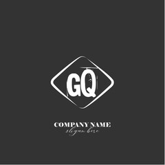 vector GQ illustration of a logo for a company background abstract