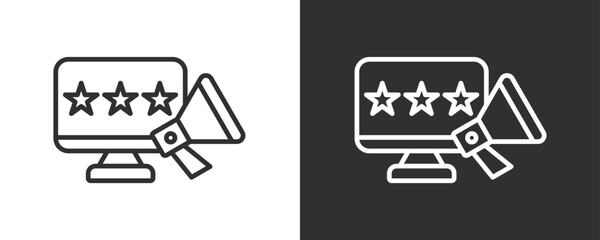 Rating Icon Set Vector Collection Isolated In Black And White