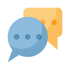 E-commerce flat color icon. Live chat symbol.