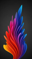 Abstract Vibrant Petal-like Forms