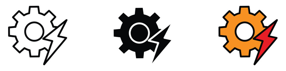 Production Efficiency icon vector. power, and energy symbol. vector illustration.