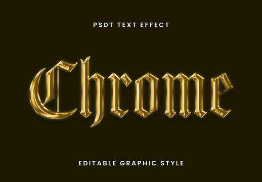 Gold Gothic Medieval Text Effect