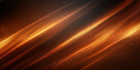 Diagonal golden light streaks and glowing particle sparks on a dark background conveying warmth, motion, and dynamic energy