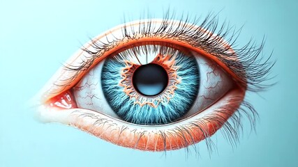 Close-up of a Vibrant Human Eye with Detailed Iris