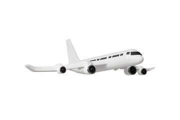 3d passenger airplane icon. air travel concept. Minimal cartoon plane jet airliner for travel app banner and airline website hero. isolated on white background. 3d render.
