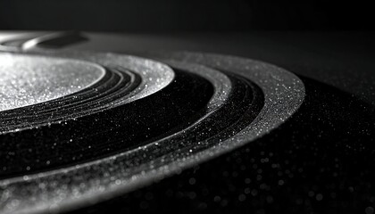 Rings of dust and ice particles illuminated with focused, ambient light