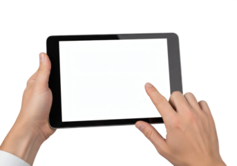 Tablette Numérique et Interface Tactile, fond détouré transparent
