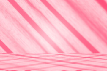 Wall interior background, studio and backdrops show products.with shadow from window color pink background for text insertion and presentation interior decoration	