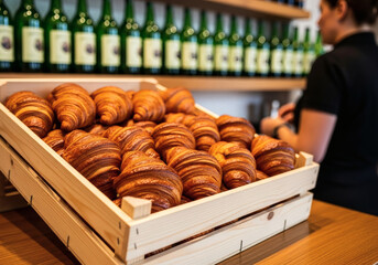 Croissants Frais en Boulangerie