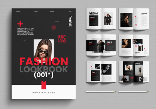Fashion Lookbook Template Layout