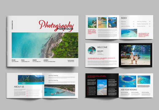 Tropical Photography Portfolio Template with Minimal Layout