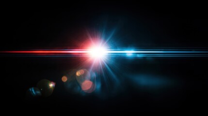 Obraz premium Vibrant Light Flare and Lens Distortion Creating Abstract Background for Creative Design and Visual Projects