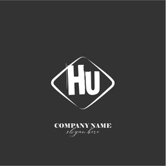 vector HU illustration of a logo for a company background abstract