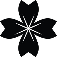 Black Clover Star Silhouette Graphic vector