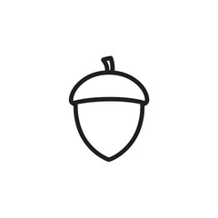 Obraz premium Acorn line art simple nature outline design