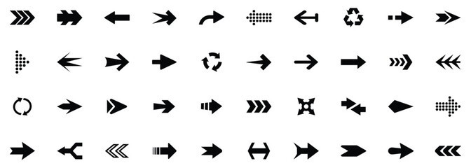 Arrow icon set. Arrow. Cursor. Black vector arrows icons. Collection different arrows sign. Modern simple arrows. Collection of different arrow signs.