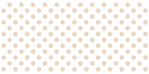 Seamless pattern with beige polka dot background