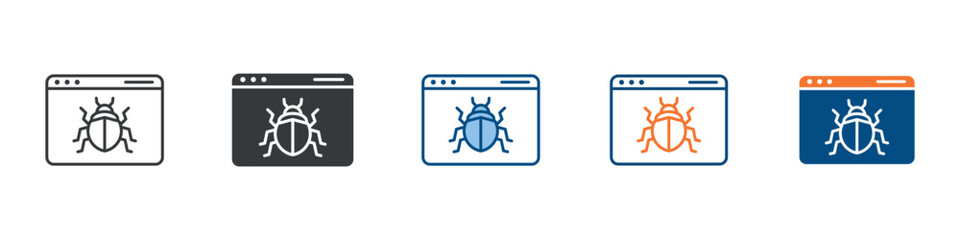 Virus Icon Set Multiple Style Collection 