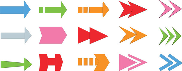 set of colorful arrows