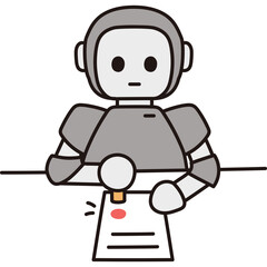 Fototapeta premium Stamp Stamping Robot