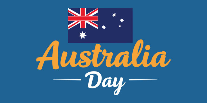 Happy national holiday celebration in Australia with the national flag design
