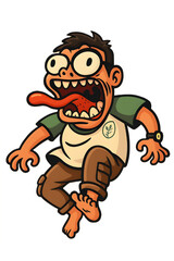 Naklejka premium Cute Zombie Cartoon