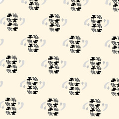 black and white seamless pattern with circles