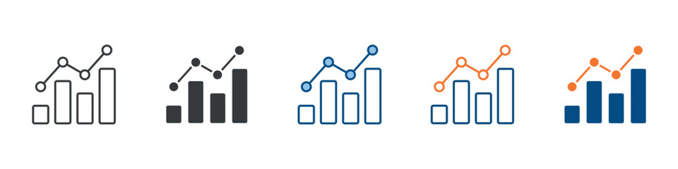 Metrics Icon Set Multiple Style Collection 