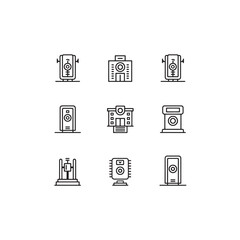 Cancer Hospital line art advanced treatment saving lives