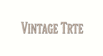Vintage TRTE Text Logo Design with Retro Style Font.