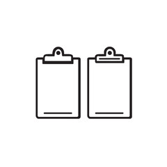 Clipboard line art simple drawing for modern branding