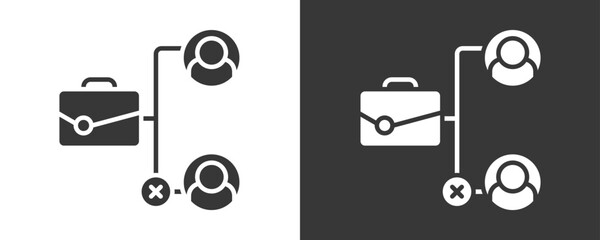 Layoff Icon Set Vector Collection Isolated In Black And White