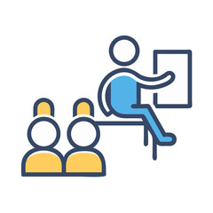 Presentation of information to an audience in a business setting