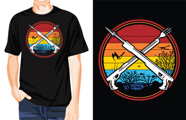 Retro Spearfishing t-shirt design