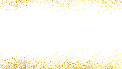 Glitter gold particles shine effect on png background.