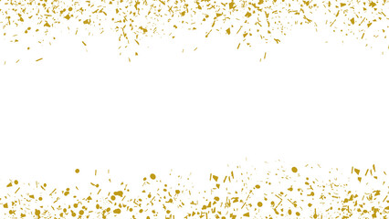 Gold Confetti on Transparent Background