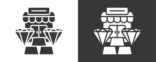 Assets Icon Set Vector Collection Isolated In Black And White