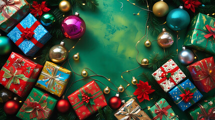 Christmas Gift Boxes Display – Festive Holiday Presents and Decor Scene