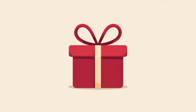 Red gift box with gold ribbon vibrant red gift box elegantly tied with a shimmering gold ribbon perfect for special occasions