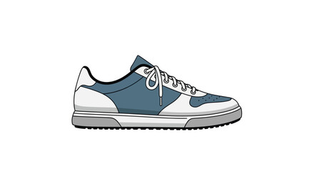 Stylish Blue and White Casual Sneaker with Laces.