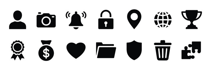 Web icons featuring home, location, globe, chat, message, mail, information, and search symbols in clean vector style ideal for website interfaces and digital contact pages