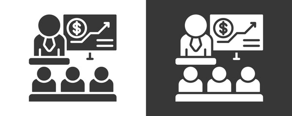 Training Icon Set Vector Collection Isolated In Black And White