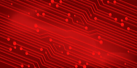 Red Circuit Board Technology Background