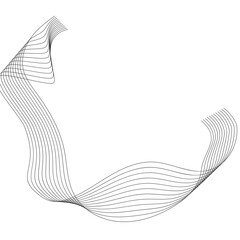 Aesthetic abstract line wave vector element