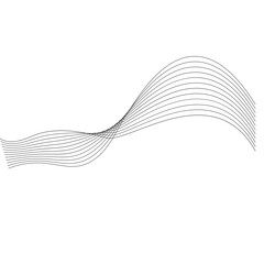 Aesthetic abstract line wave vector element