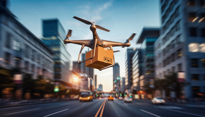 Drone Delivery in Urban Setting Fast and Efficient Package Transport.