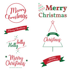 merry christmas text design 